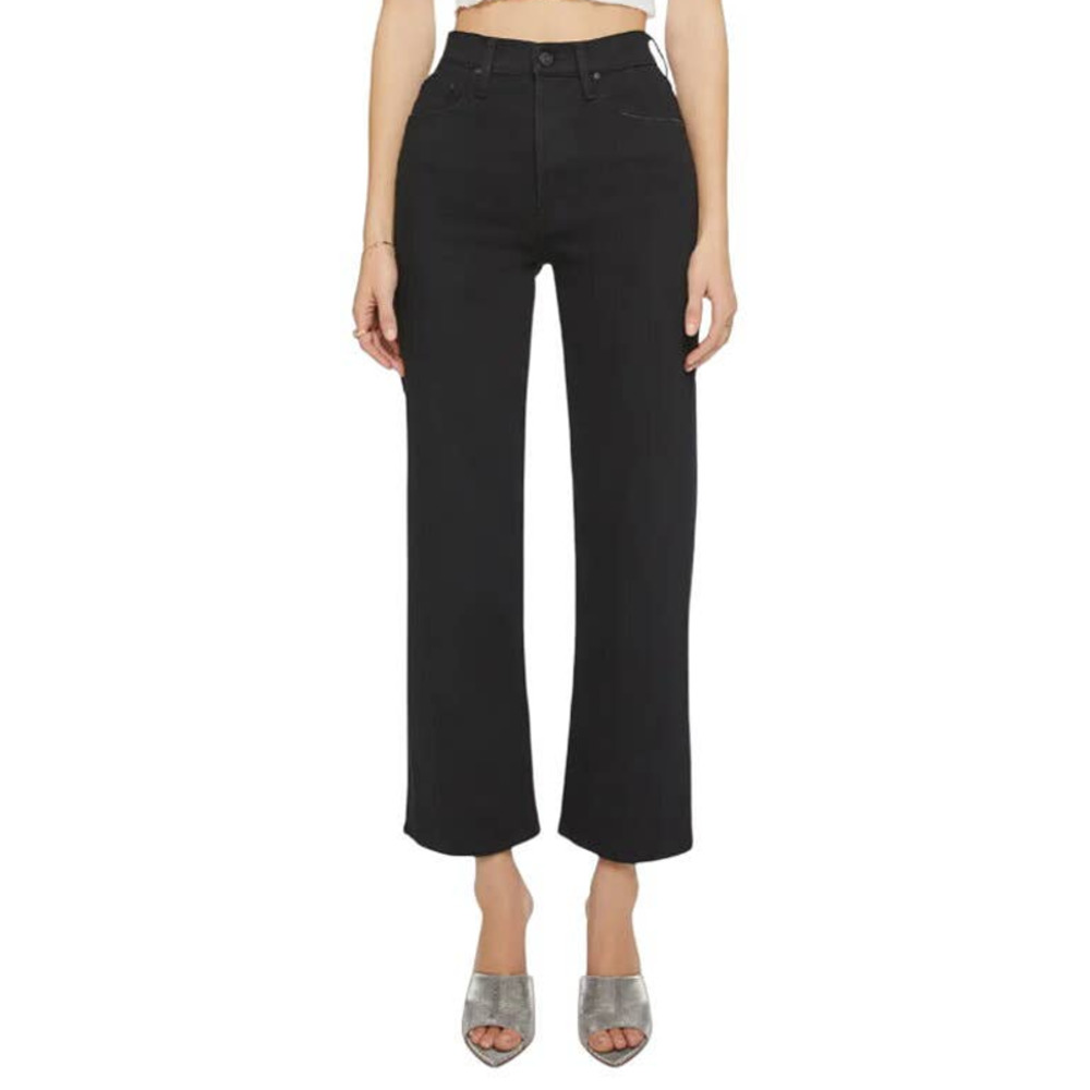 MOTHER The Rambler High Waist Ankle Straight Leg Jeans Size 27 Black